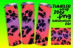 Glitter Leopard Print Tumbler Wrap 20oz Style Product Image 1