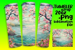 Lively 3D Landscape Tumbler Wrap Sublimation Product Image 1