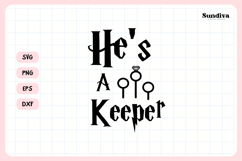 Wizard Bachelorette Party Saying SVG | Hes A Keeper Product Image 3