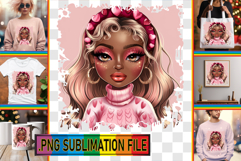 Joyful TOTE BAG Sublimation PNG, Afro Girl Product Image 1