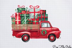 Cute Watercolor Christmas Farm Clipart PNG Product Image 1