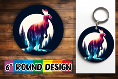 Sweet Circle Car Coaster Design, Animals Art Product Image 1