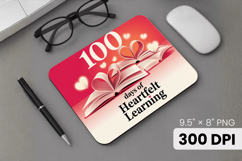 100 days of school Mouse Pad, Teacher PNG Sublimation Design Product Image 1