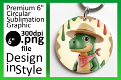 Creative Circle Design for Coasters , Cute Dino Product Image 1