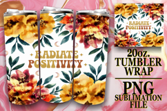 SWEET REFLECTIONS 20oz TUMBLER WRAP, Flower Quote Product Image 1