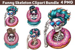 Funny Skeleton Messy CLIPART PNG Product Image 1