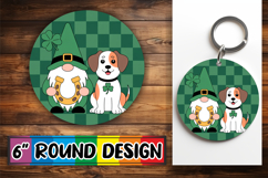 Blissful Car Coaster Round PNG, St Patricks Product Image 1