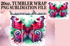 Cheerful escapes 20oz tumbler wrap, Butterfly Product Image 1