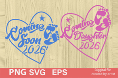 Coming Daughter 2026, Coming Soon 2026. svg, daughter time Product Image 1