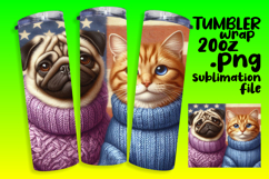 Unique 20oz Gift Tumbler Template , Dog and cat Product Image 1