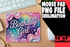 Radiant Mouse Mat Sublimation PNG, Girl Quote Product Image 1