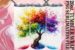 Whimsical Radiant Blossom Watercolor Tumbler Wrap Product Image 1