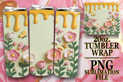 TIMELESS MOMENTS 20oz TUMBLER WRAP, 3D Flowers Product Image 1