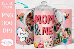 Mom and Me Photo sippy cup sublimation, 12oz kids tumbler Product Image 1