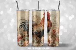 Chicken Vintage Tumbler Wrap Sublimation Designs Product Image 3