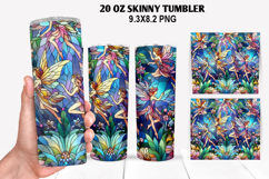 Skinny Tumbler 20oz Wrap Design, Summer Tumble PNG Design Product Image 1