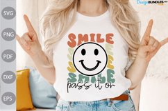 Smile Pass It On SVG Cut Files/ Funny Quote SVG Design Product Image 1