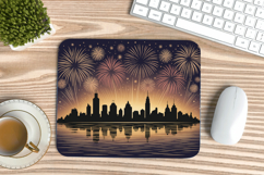 Happy New Year PNG Mouse Pad,Festive New Year's Eve 2026 PNG Product Image 1