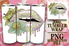 Bright Reflections 20oz tumbler wrap, Dripping Lips Product Image 1
