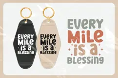 Christian Quote Motel Keychain SVG | Every Mile Is Blessing Product Image 3