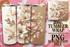 Happy Vibes 20oz tumbler wrap, Leopard Prints Product Image 1
