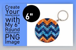 Sparkly Vibrant Stripe Round Design for Keychain Product Image 1