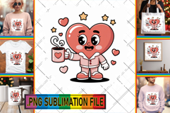 Cheerful PNG TSHIRT Magic, Valenines Heart Product Image 1