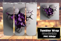 Floral Elegance in 3D Tumbler Product Image 1