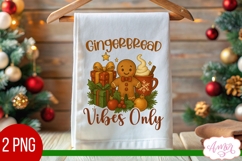 Christmas kitchen towel PNG, Cute gingerbread man design Product Image 4