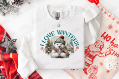 I Love Winters Polar Bear PNG, Christmas Sublimation Design Product Image 2