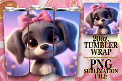 Radiant Adventures 20oz tumbler wrap, 3D Dog Product Image 1