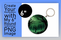 Artful Keychain Circle Design Template , Horror Halloween Product Image 1