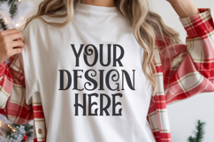 White Comfort Colors 1717 Christmas Mockup, CC 1717 Product Image 1