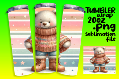 20oz Sublimation Design Download , Teddy Bear Product Image 1