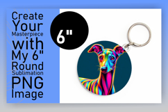 Vibrant Round Design Coaster Artwork , Dog Product Image 1