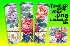 Tropical Petal Parade Sublimation Tumbler Wraps - 20oz Product Image 1