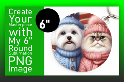 Chic Circle Design for Keychains , Dog and cat Product Image 1