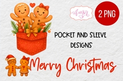Christmas pocket and sleeve PNG design, Cute gigerbread man Product Image 2