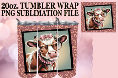 WHIMSICAL ESCAPES 20oz TUMBLER WRAP, Cute Cow Product Image 1