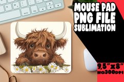 Farmyard Friend Mouse Pad Cute Peekaboo Cow Product Image 1