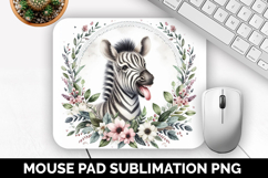 Zebra, Cute Animal Mouse Pad PNG, Animal Lover Gift Product Image 1