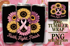 Bright Days 20oz tumbler wrap, Breast Cancer Product Image 1