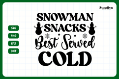 Christmas Treat Bag Quote SVG | Snowman Snacks Product Image 3