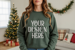 Forest Green Gildan 18500 Sweatshirt Mockup, Unisex mockups Product Image 1