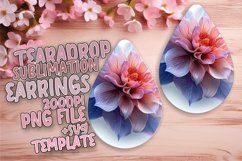 Colorful Blossom Teardrop Earrings: Sublimation Beauty Bouti Product Image 1