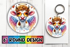 Enchanted Car Coaster Circle PNG, Valentines Product Image 1
