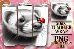 Magical Sublimation 20oz tumbler wrap, Cute Animals Product Image 1