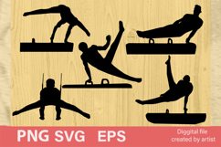 gymnasts svg, silhouettes of gymnasts svg, file for bundle Product Image 1