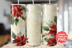 Christmas Flowers Tumbler | Christmas Tumbler Wrap Product Image 1