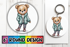 Enchanted Car Coaster Circle PNG, Teddy Bear Product Image 1